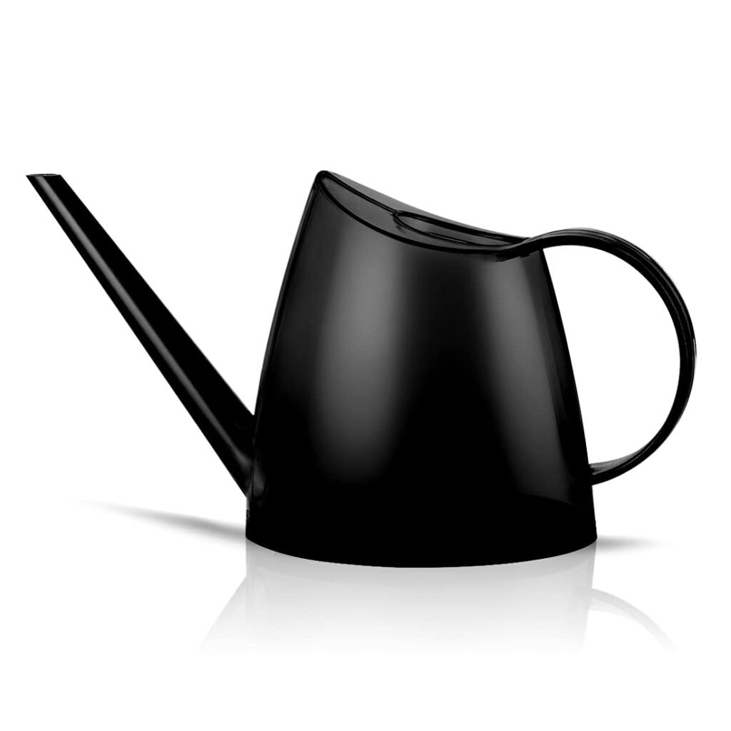 WhaleLife Small Indoor Plant Watering Can - 1.4L, Black