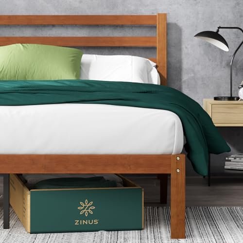 ZINUS Leah Bamboo Platform Bed Frame with Headboard