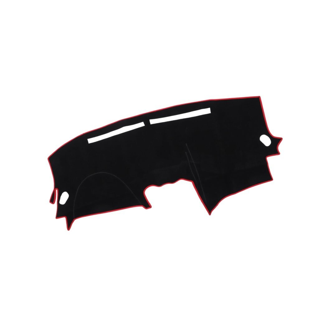 HEROFFIX Car Dashboard Cover Compatible for Nissan Altima 2007-2012, Protective Polyester Red Center Console Interior Trim Dash Cover Mat Pad Replace Parts