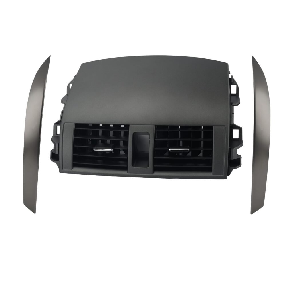 RARAYC Dashboard Trim Kit Compatible with Toyota Corolla 2008-2013 Center Dash Center A/C Vent Panel + Left/Right Trim Strips (Excludes Hybrid) OE#55663-02060 55435-02370 ?Gray?