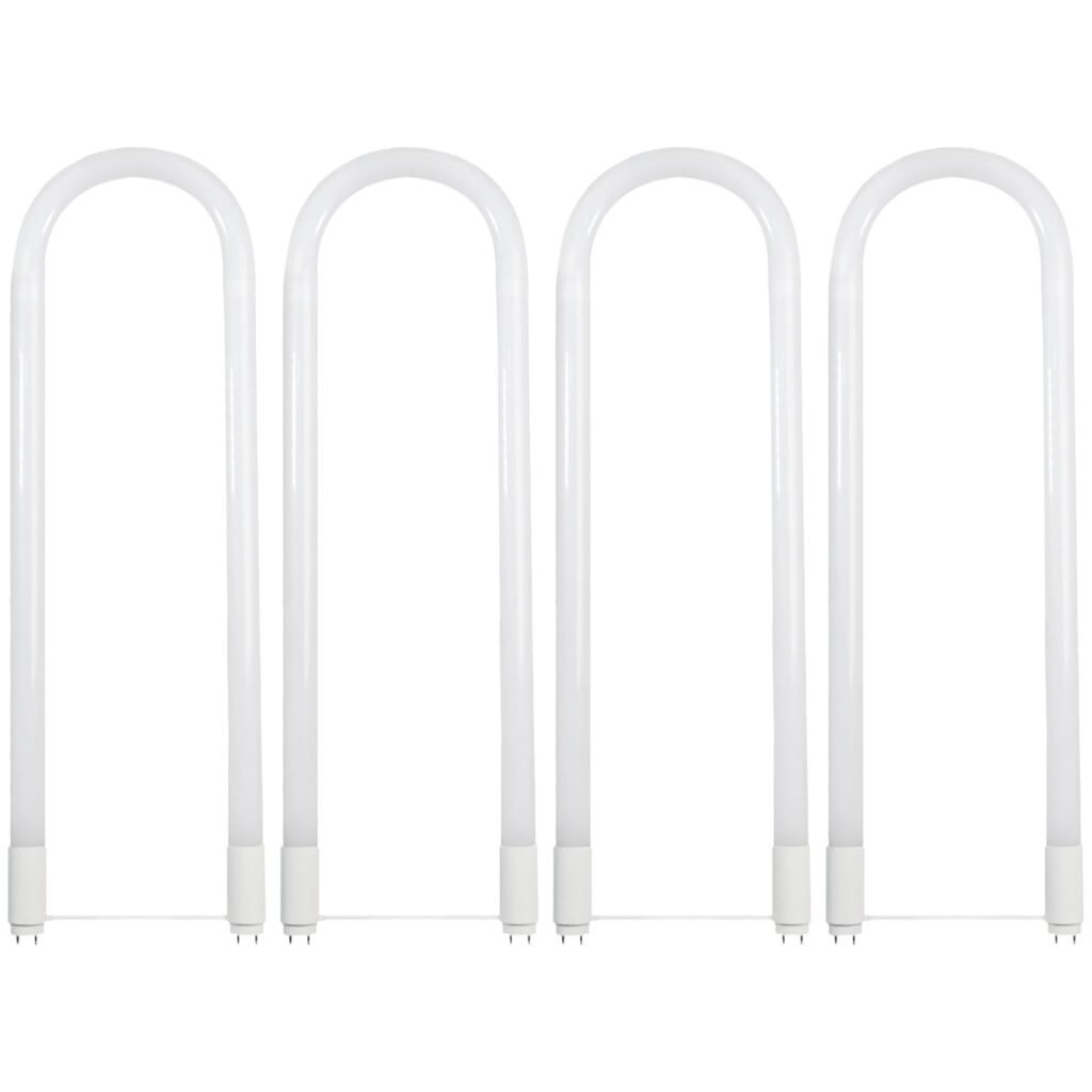 Feit Electric T8 U-Bend LED Tube Light, 15 Watts, Replaces 32W FB32T8 Fluorescent U-Bend, 2100 Lumens, Cool White 4000K, Type A+B Direct Replacement or Ballast Bypass, G13 Base, 50,000 Hours, 4-Pack