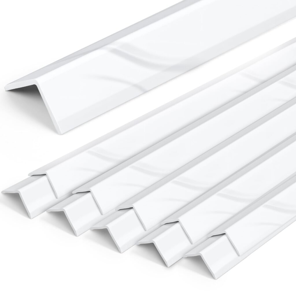 Ripeng 10 Pack 78 Inch L Shape Tile Trim, White