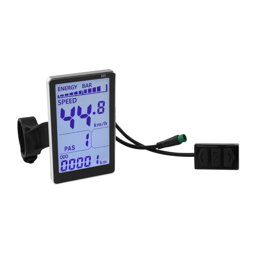 Electric Bike LCD Display, 5 Pin E Scooter M5 Panel Meter Screen with Waterproof Connector, E Bike