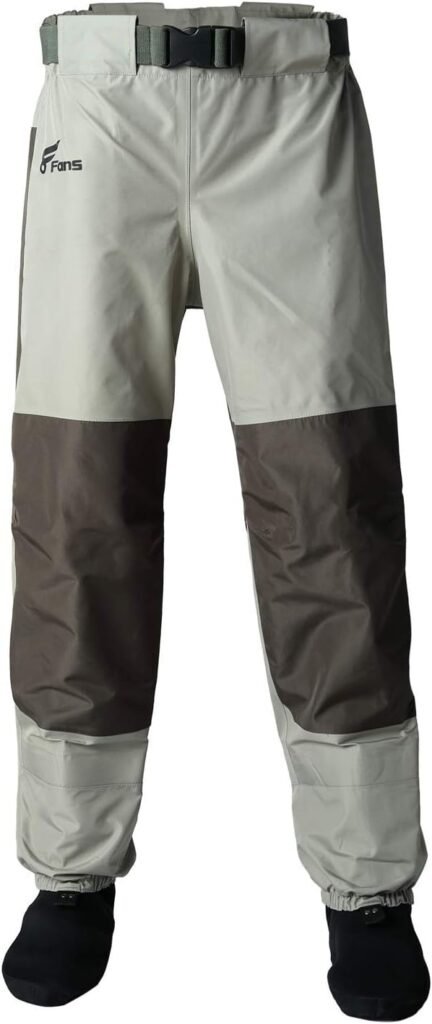 8 Fans Mens Womens Waist Waders,3-Ply Durable Breathable Waterproof Stockingfoot Insulated Wading