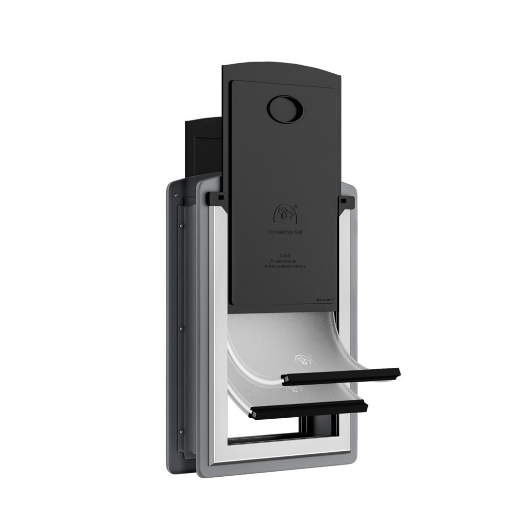MAVRICFLEX Stainless Steel Cat Door for Exterior Door, Gray