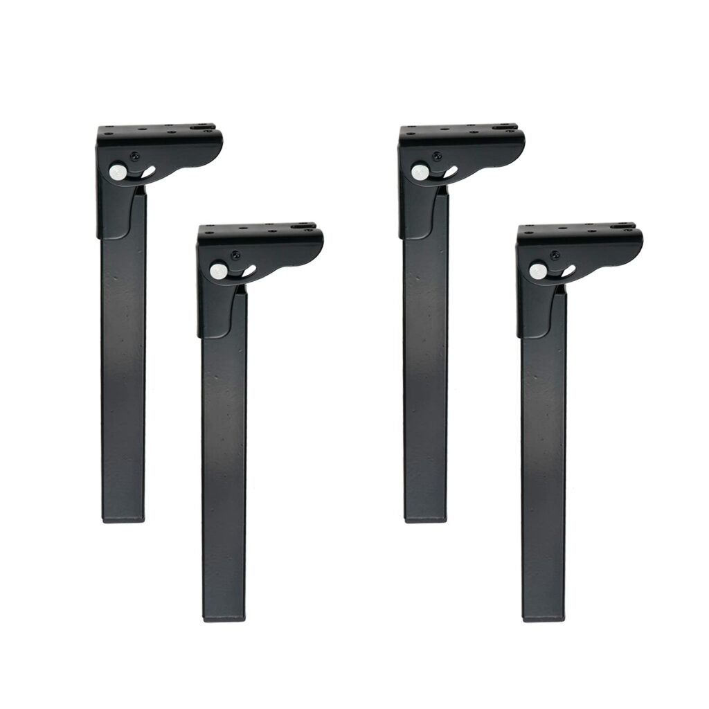 Geesatis Furniture Legs, Folding Metal Table Legs, Adjustable Replacement Desk Legs for Sofa Office