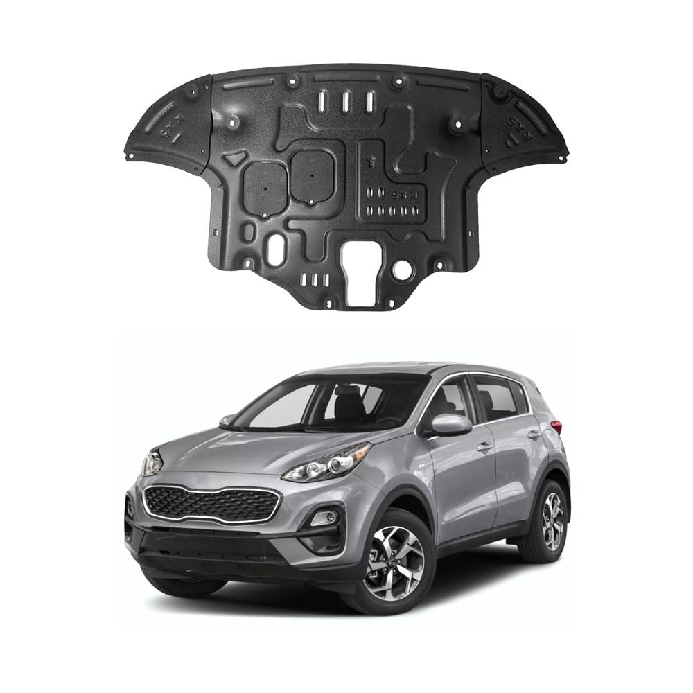 Engine Splash Shield Fit for Kia Sportage 2017-2022 Front Wheel Drive Engine Case Guard Under Cover Compatible with Sportage 2018-2021 Front Engine Guard Mud Flapsm,Not Fit for All Wheel Drive