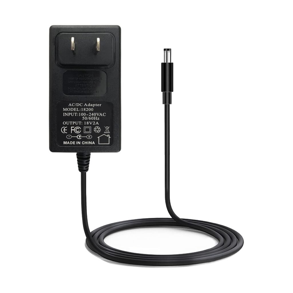 18V 2A 36W AC/DC Power Supply Adapter, Wall, Center Positive DC Plug 5.5x2.1mm 5.5mmx2.5mm