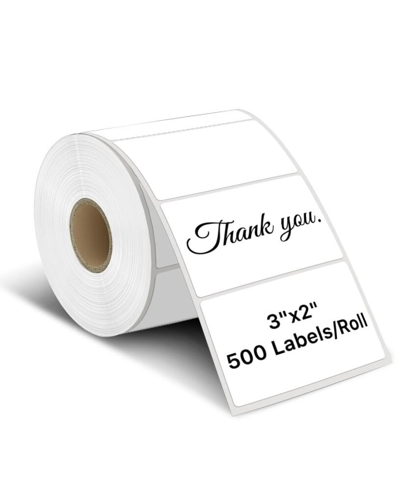 iEager 3" x 2" Thermal Labels, Durable Thermal Printer Stickers, White