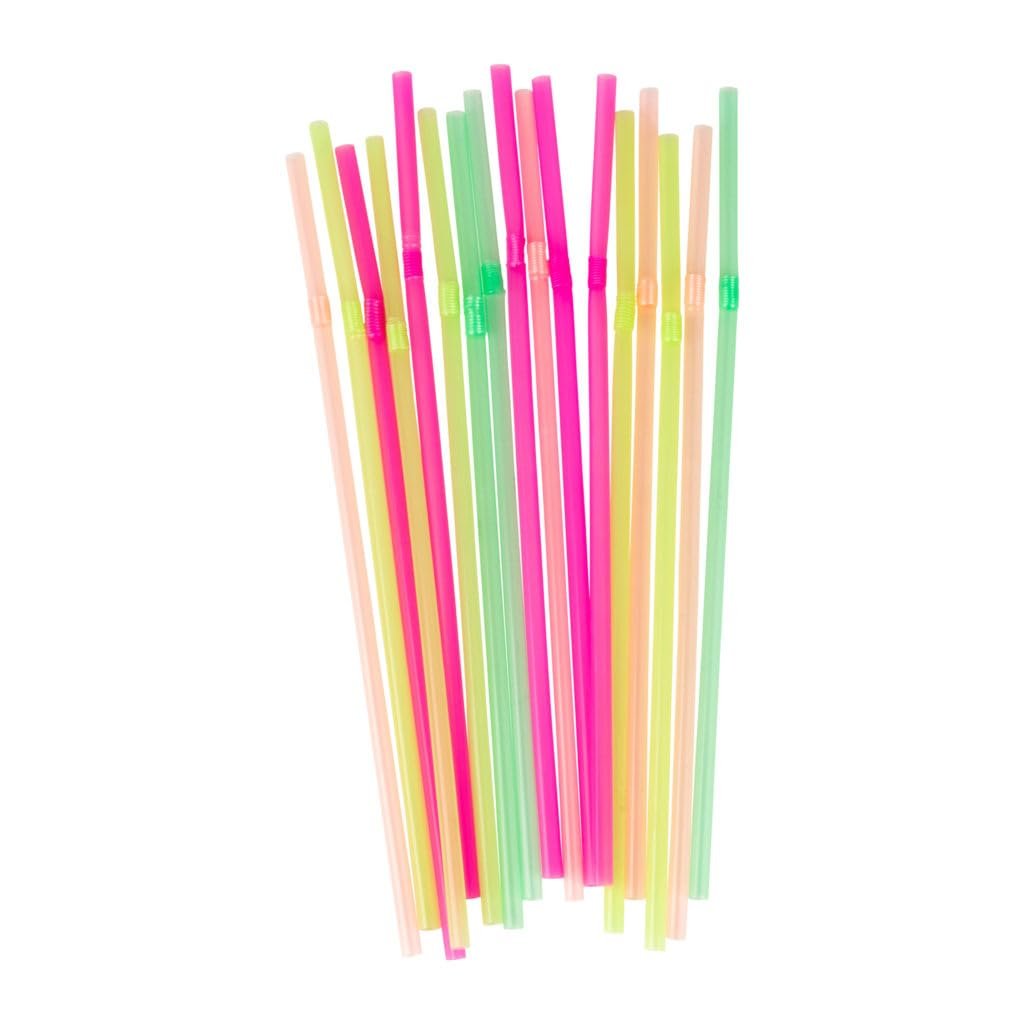 Flexible Straws - Case of 10,500 - Plastic, 60 Packs x 175 - for Restaurants, Cafes & Everyday Use