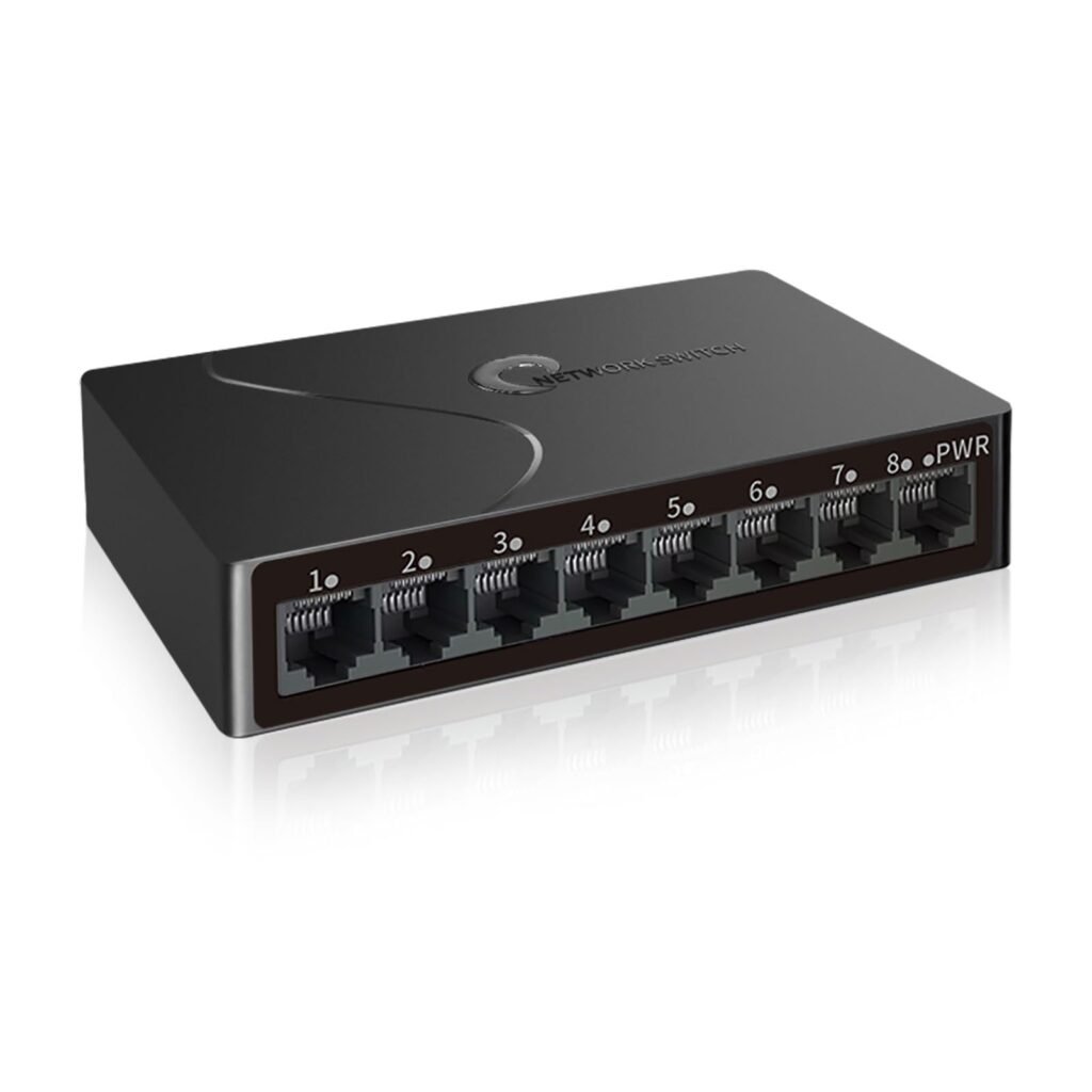 8-Port Gigabit Easy Smart Managed Ethernet Switch | Plug & Play Network Hub with VLAN, QoS, Port