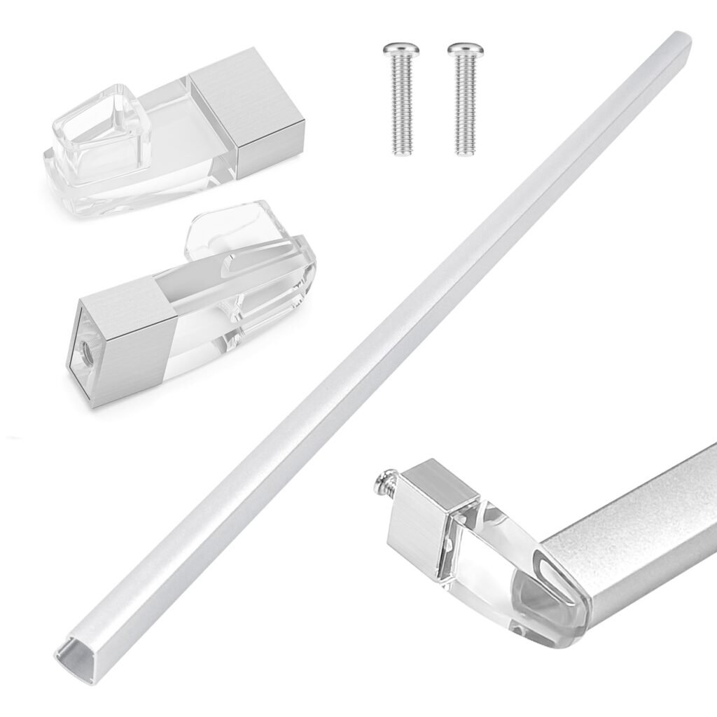 Glass Shower Door Towel Bar 25" Bright Chrome Compatible with Alumax Basco Sliding Shower Door