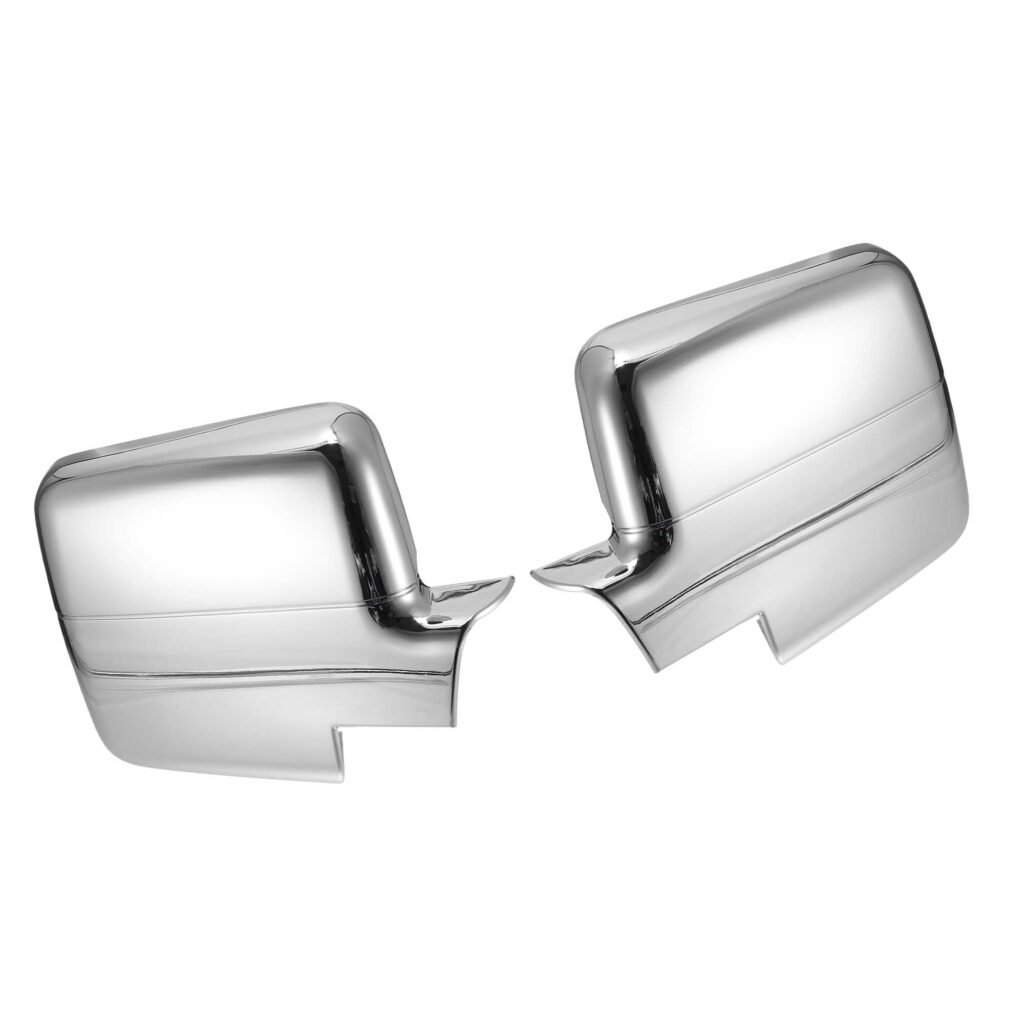 HEROFFIX for Ford F150 2004 2005 2006 2007 2008 Driver Passenger Side Mirror Covers Cap Overlay Rearview Mirror Guard Covers Silver Tone 1 Pair
