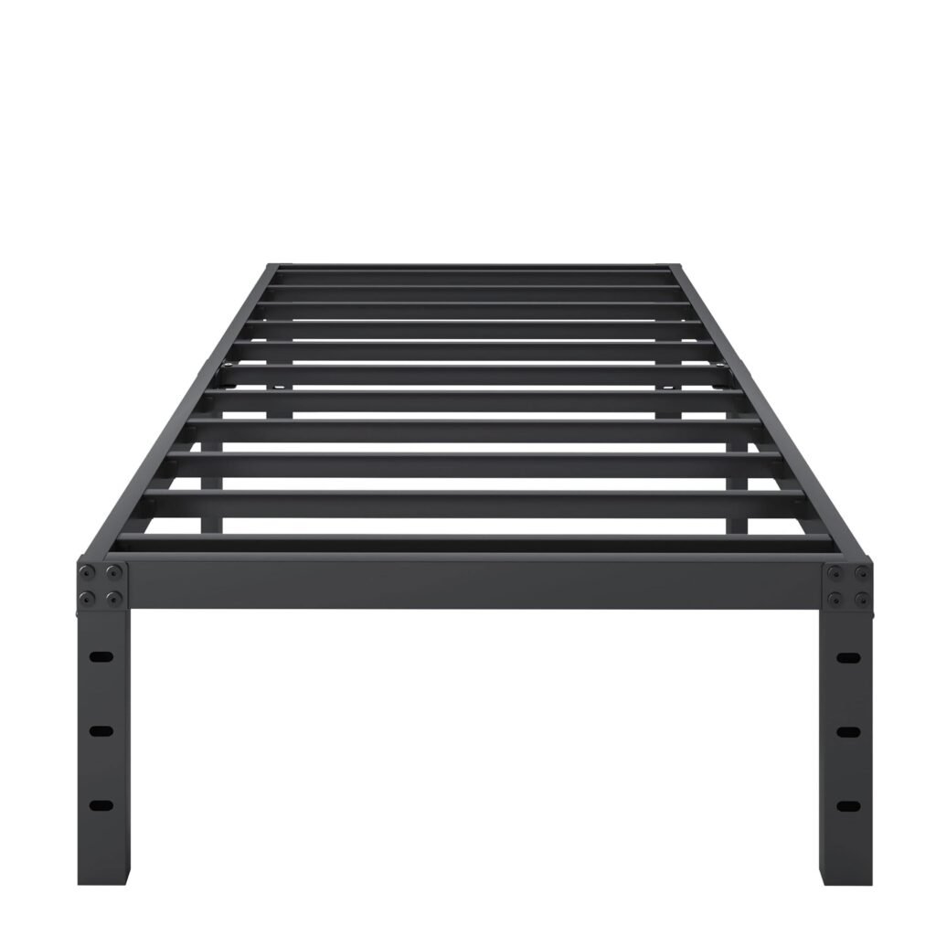 SHLAND Twin Bed Frames 16 Inch Metal Platform Bed Frame No Box Spring Needed, Twin Size Bed with