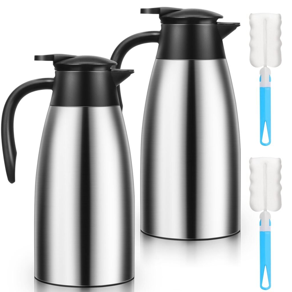 Essenya 68 OZ Thermal Coffee Carafe (Silver)
