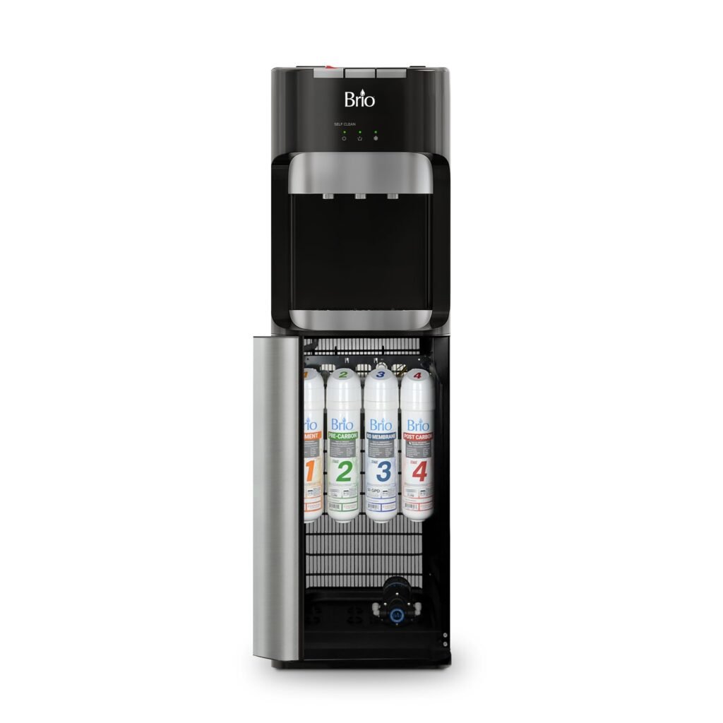Brio Commercial Grade Bottleless Ultra Safe Reverse Osmosis Drinking Water Filter Water Cooler Dispenser-3 Temperature Settings Hot, Cold & Room Water - UL Approved – Point of Use