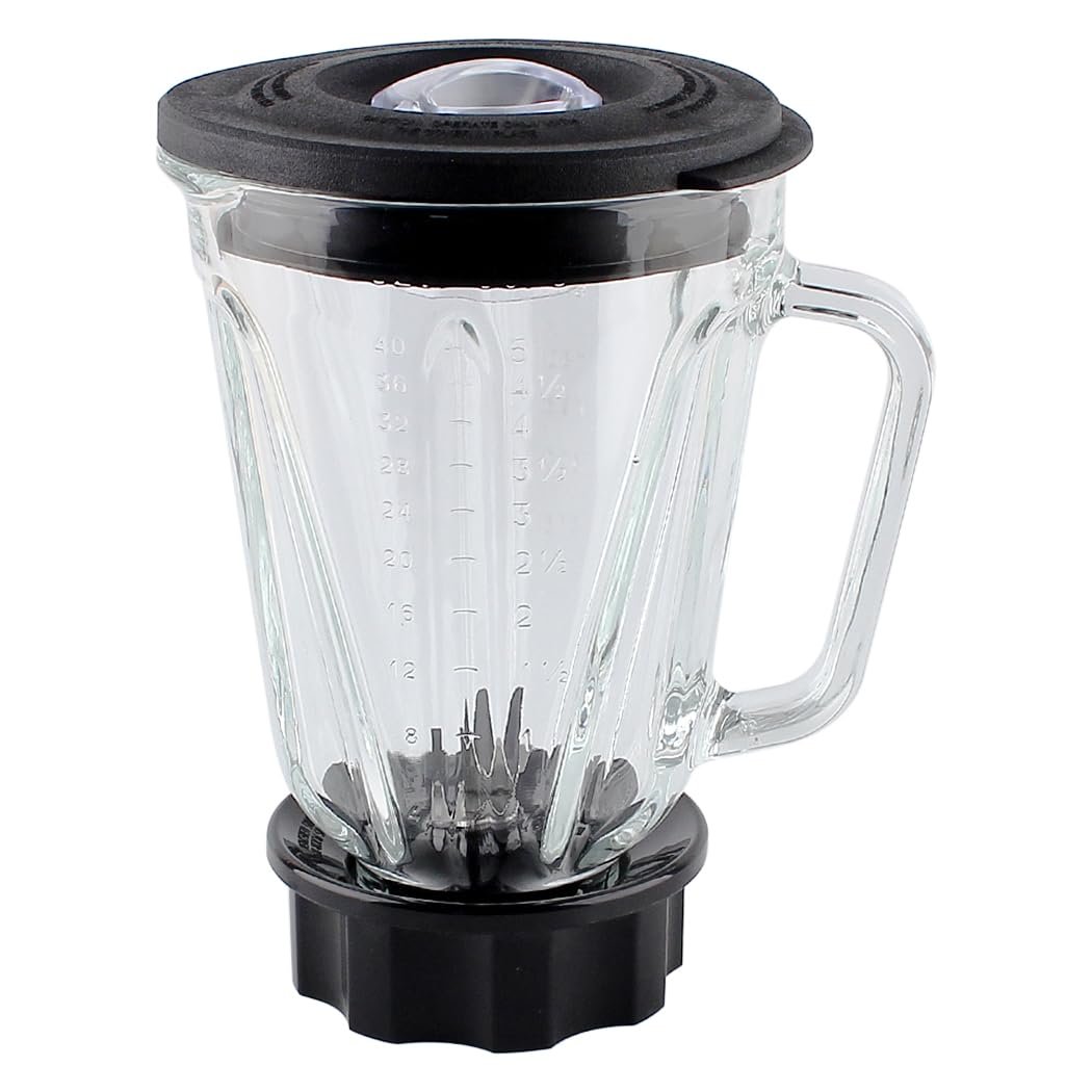 Anbige 5-Cup Glass Blender Jar with Blade & Collar for Hamilton Beach
