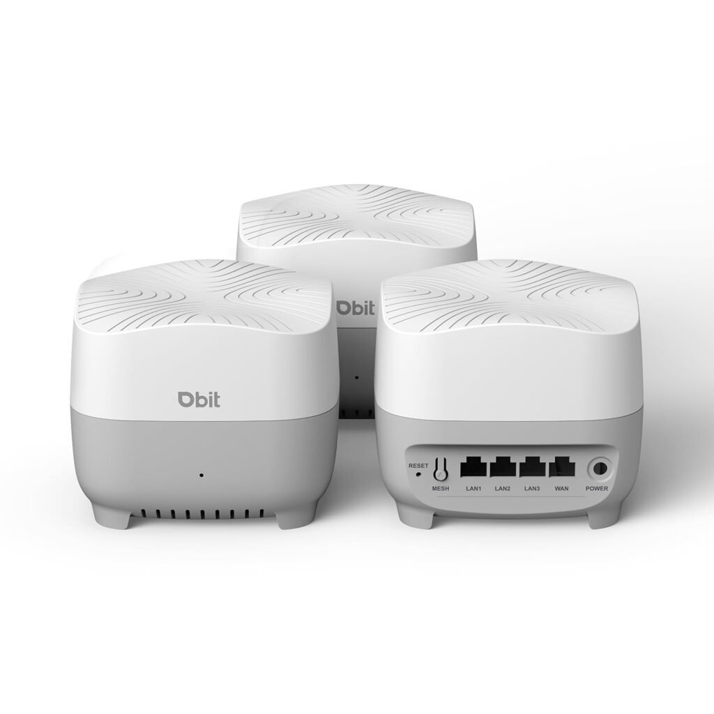 DBIT AX1500 WiFi 6 Mesh Wi-Fi System | 5,600 Sq Ft Coverage & 120 Devices | Dual-Band, Seamless