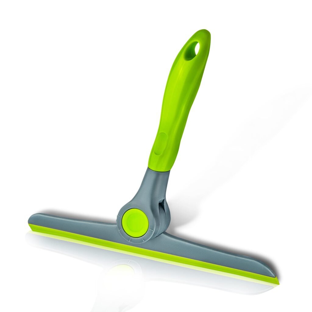 DSV Standard 10" Heavy Duty Green, Grey Window Cleaning Squeegee, Handheld Squeegee for Glass Doors, Windows, Car Windshields & More