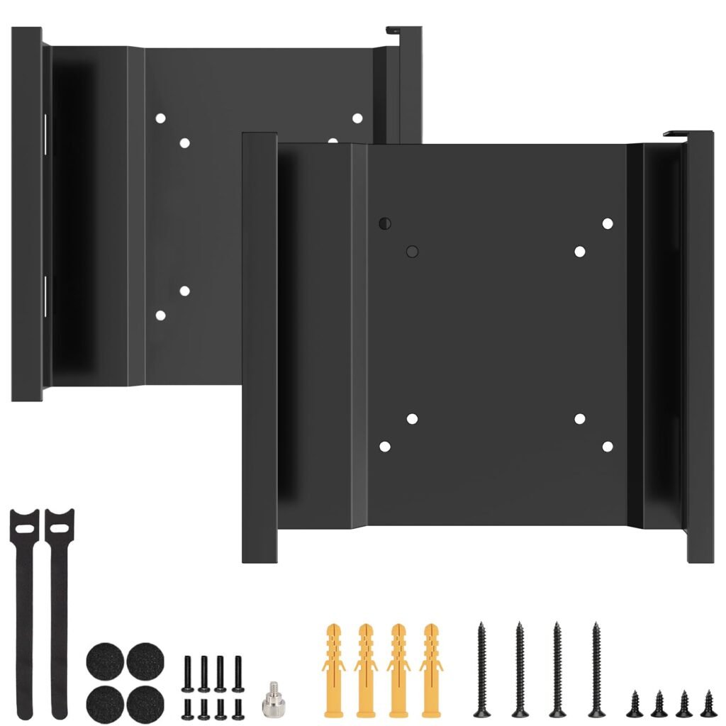 2 Pack Mount for Lenovo Tiny VESA System Mounting Bracket Wall VESA and Under Desk Mini PC Mount for