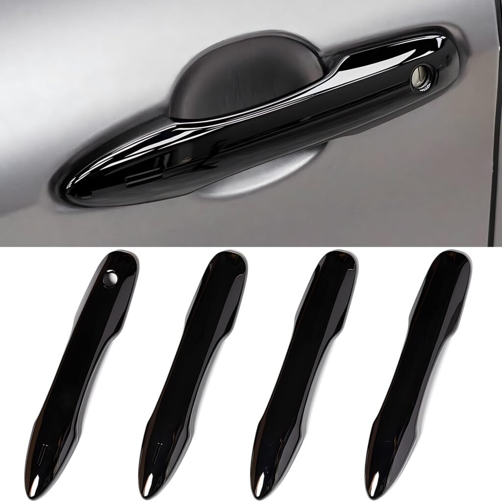 No Adhesive Snap-on Car Door Handle Cover Protector Compatible for Toyota 2018-2020 2021 2022 2023