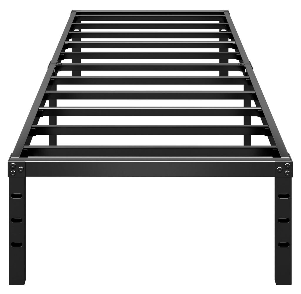 HLIPHA Metal Platform Bed Frame 14 Inch Tall,No Box Spring Needed,Twin Size Bed with Heavy Duty