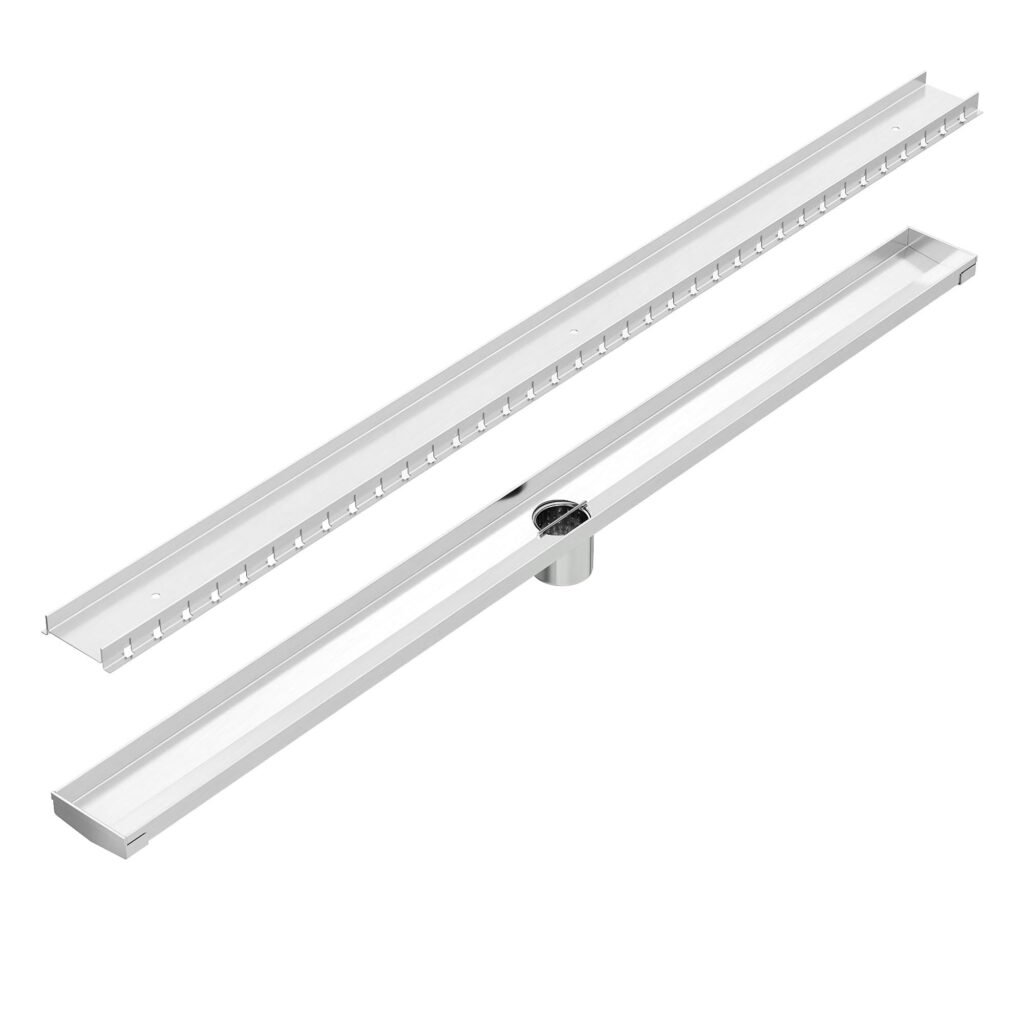 Neodrain 40" Cuttable Linear Shower Drain,Brushed Nickel Tile-Insert Cover
