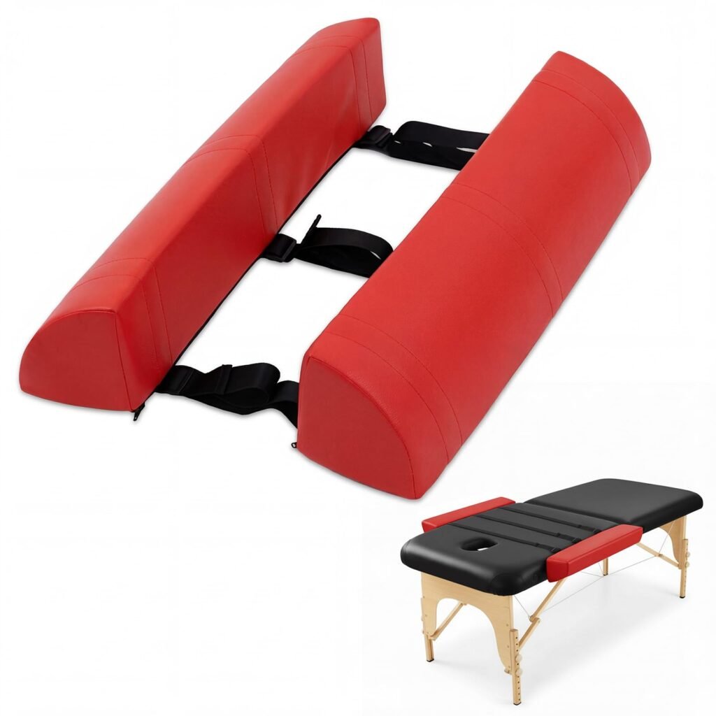 AceOrbit Massage Table Arm Rest Bolster Pillow (Red)