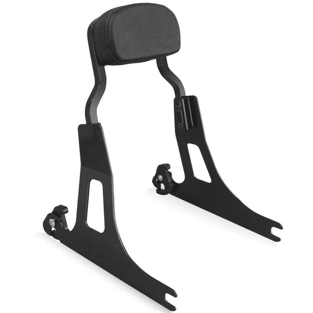 Detachable Backrest Sissy Bar for Harley 06-17 DYNA STREET BOB FXD FXDB FXDL FXDLS, CHOPPED STYLE, Gloss Black Finished