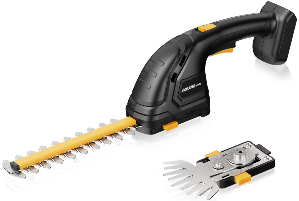 HEINPRO Hedge Trimmer Cordless Compatible with DEWALT 20V MAX Battery 2-in-1 Small Electric Bush Trimmers and Grass Shears for Gardening, Tree, Shrub Trimmer (Tool only)