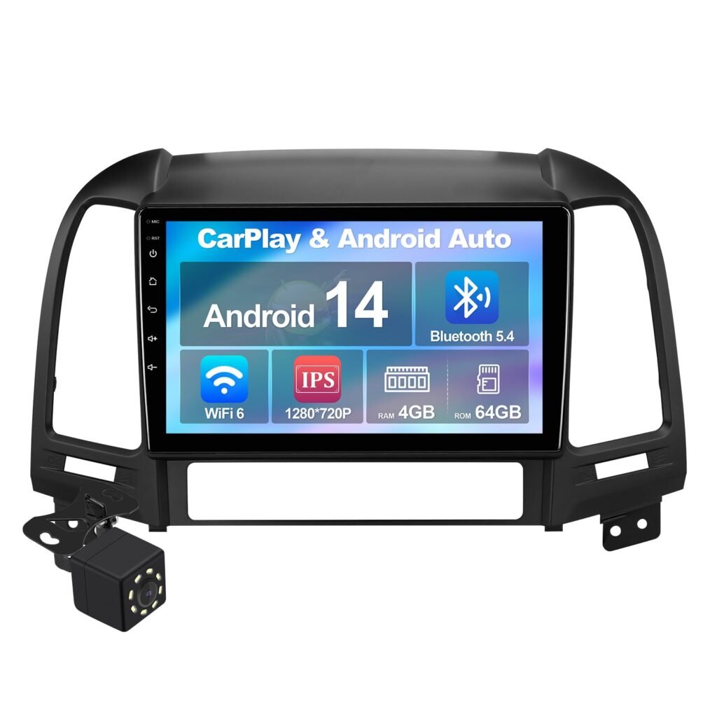 FeirTon 9-inch Android 14 Car Stereo for Hyundai Santa Fe 2006-2012