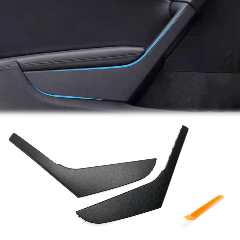 BJchiwu Door Handle Trim for VW Golf 6 GTI MK6 (2-Piece, Black)