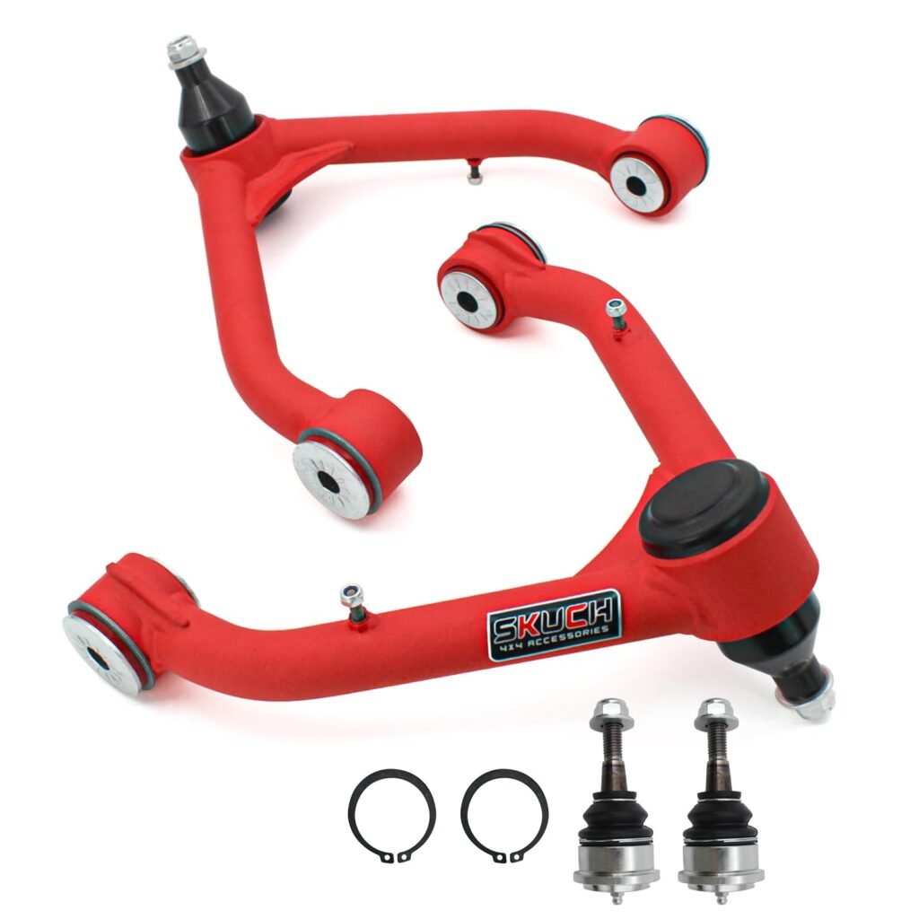 SKUCH 4X4 Front Upper Control Arms - Wrinkle Red