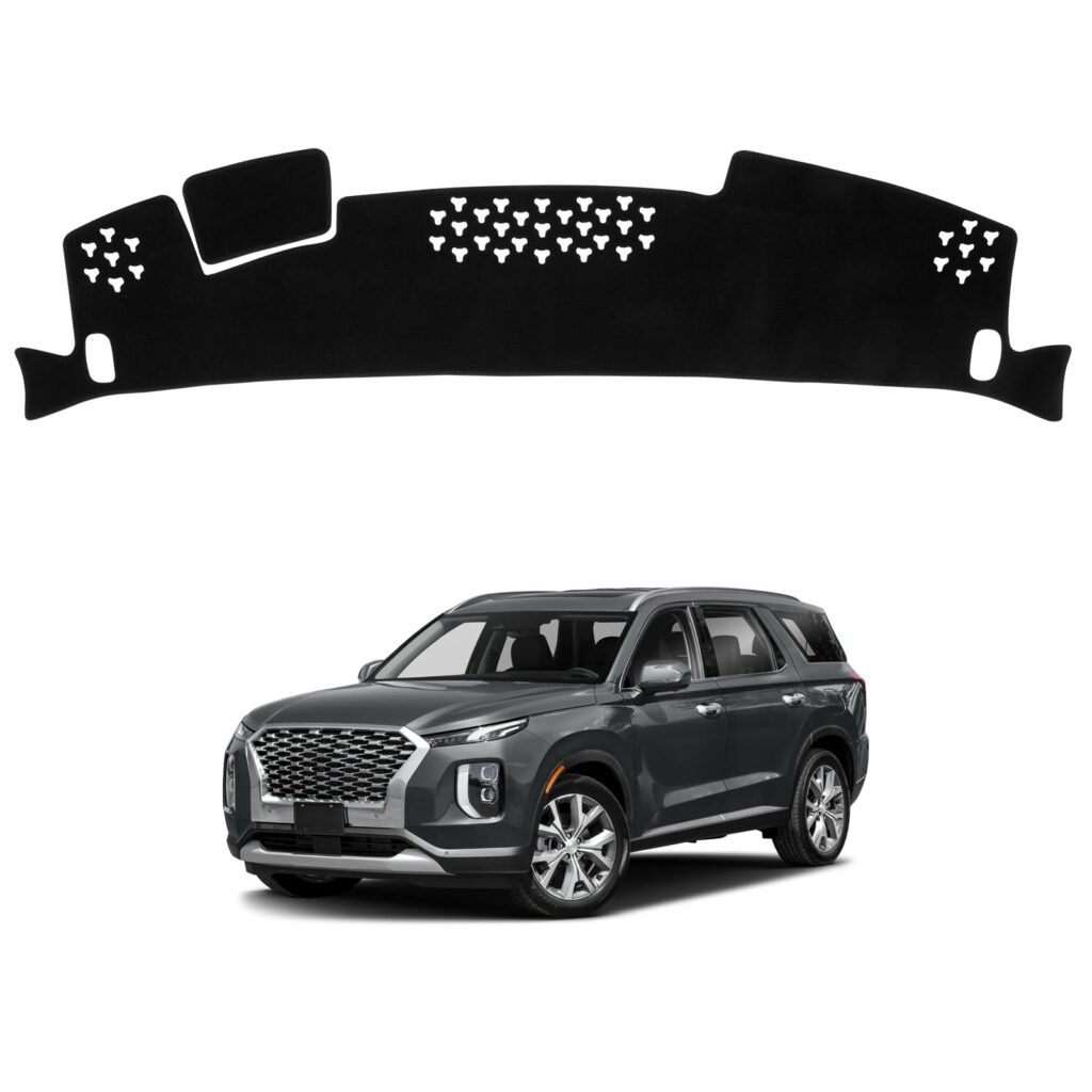 Dash Cover Mat Compatible with Hyundai Palisade 2026 Car Interior Dashboard Cover Mat Nonslip Dashmat Sunshade Glare UV Rays Protector Accessories Custom Fit