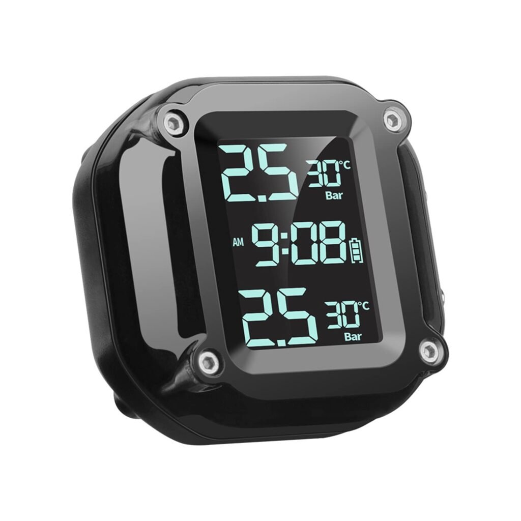 **MISSING PARTS**
Shkalacar Motorcycle Tire Pressure Monitoring System USB Charging Wireless TPMS for Motorcycle with 2 External Sensors & Digital LCD Display