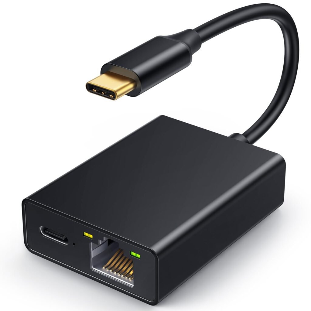 ELECTOP Ethernet Adapter for Chromecast with Google TV, USB Type C to RJ45 Ethernet Network Adapter