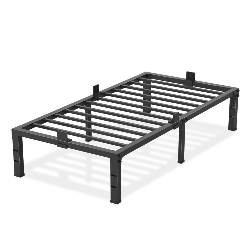 Yitong Angel Twin Bed Frames 12 inch High 3500 lbs Heavy Duty Metal Platform Mattress Foundation