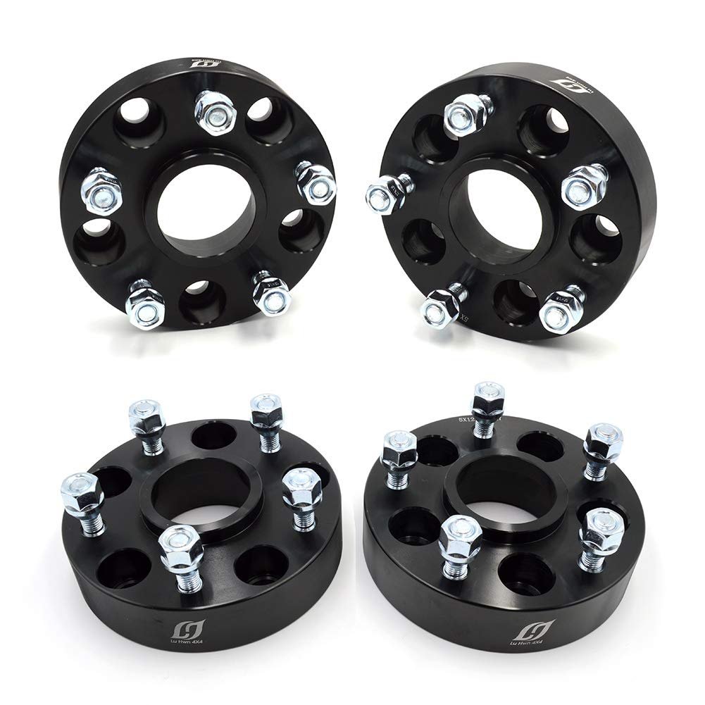 5x5 Wheel Spacers 1.5 inch with 14x1.5 Studs for Grand Cherokee WK2 2011-2019, Wrangler JL