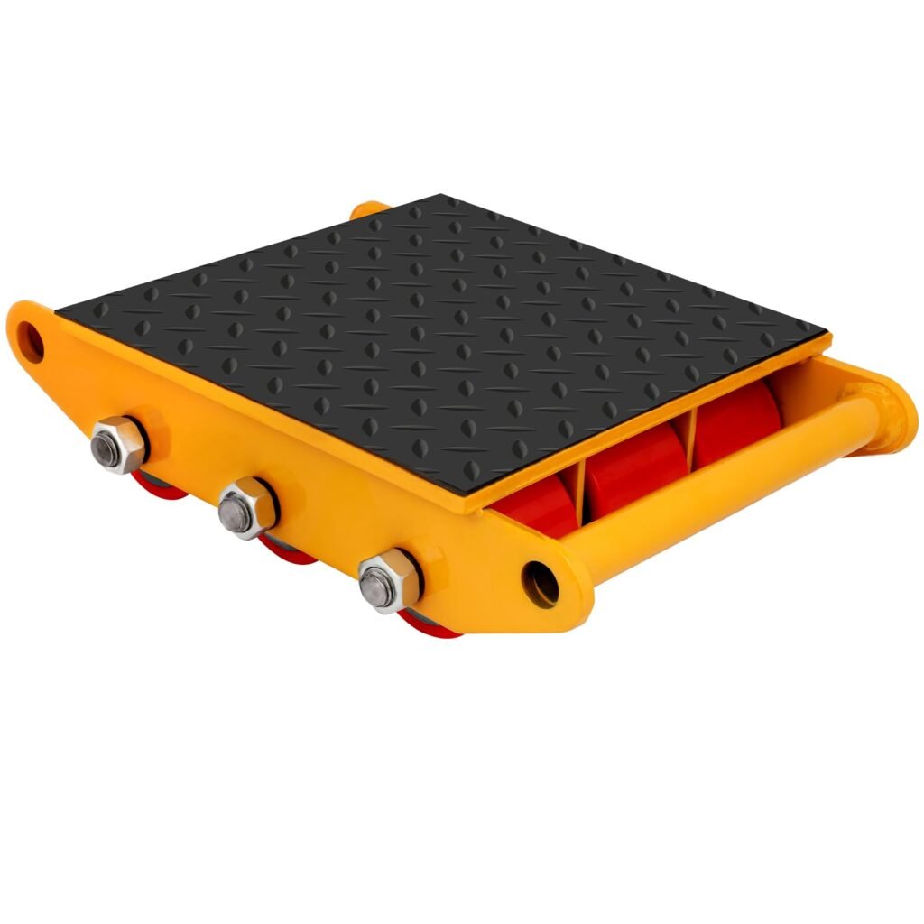 Dollate Machine Skates Heavy Duty Machine Dolly Skate Machinery Moving Skate with Non-Slip Belt, Machinery Mover for Industrial Moving Equipment, 15T/33000lbs