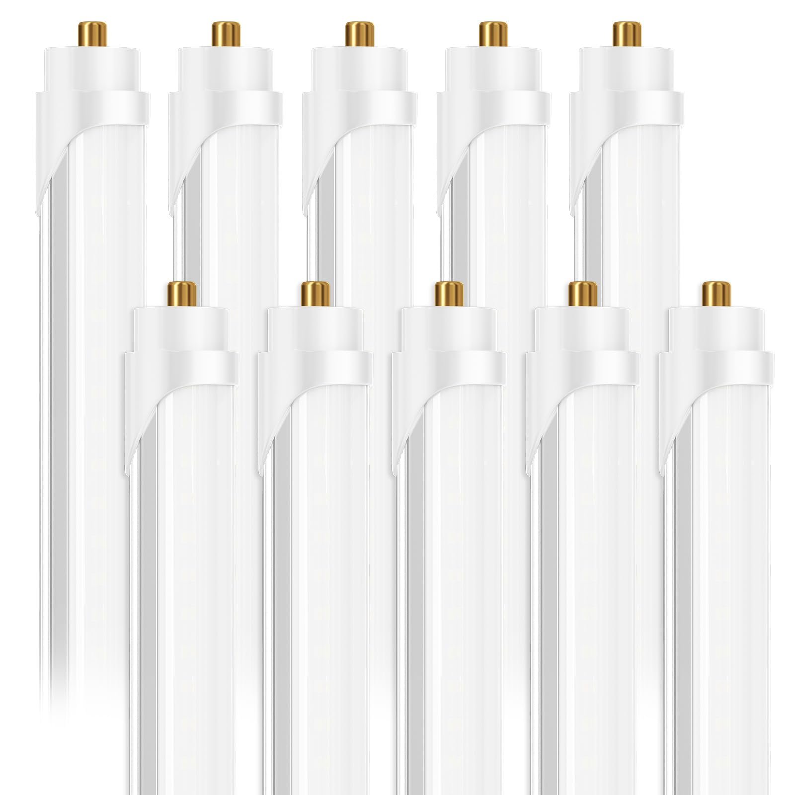 ONLYLUX 8ft LED Tube Light 40W 6000K (10 Pack)