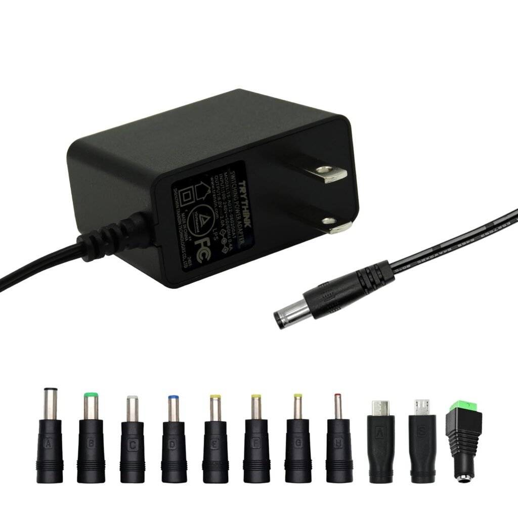 6V 2A Power Adapter Supply,6V 2A 12W AC110V to DC6V Power Supply Adapter with 5.5mm x 2.1mm Tip and
