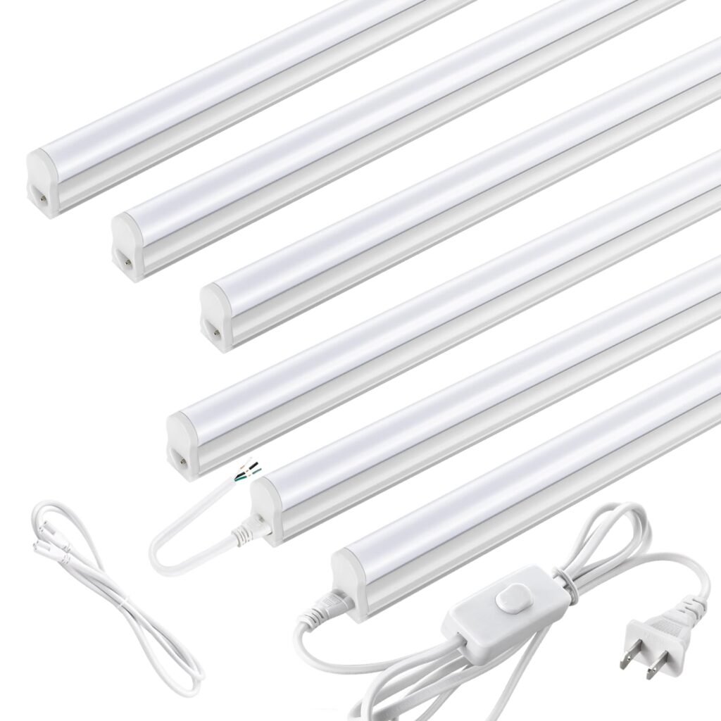 Paklighting T5 LED Shop Lights - 4FT, 6500K Cool White, 2300LM, 2 Pack
