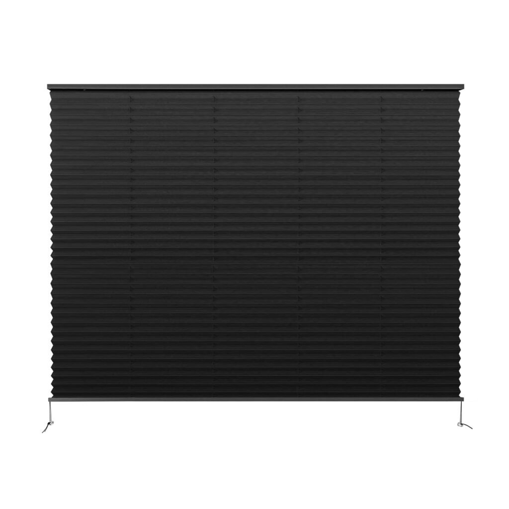 Dulepax RV Blinds - Pleated Shades, 50" W x 38" L Black RV Window Shades for Camper, Travel Trailers, Motorhome's Window