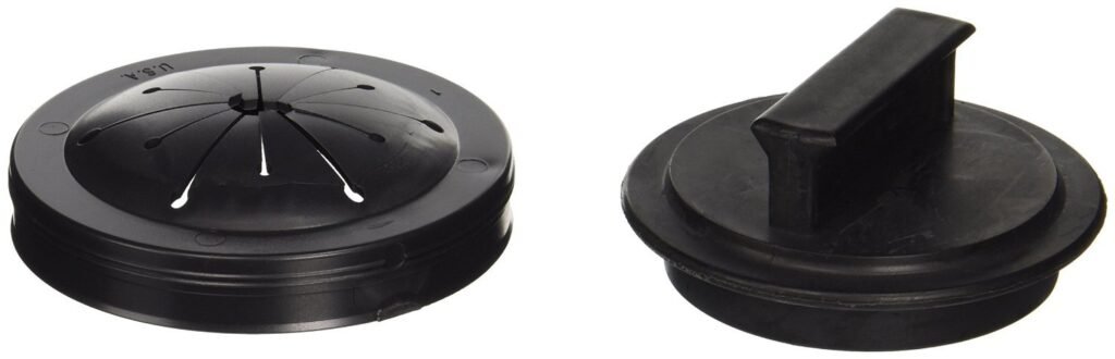 Waste King Black Disposer EZ Mount Garbage Disposal Stopper and Splash Guard for Sink Drain, 1025