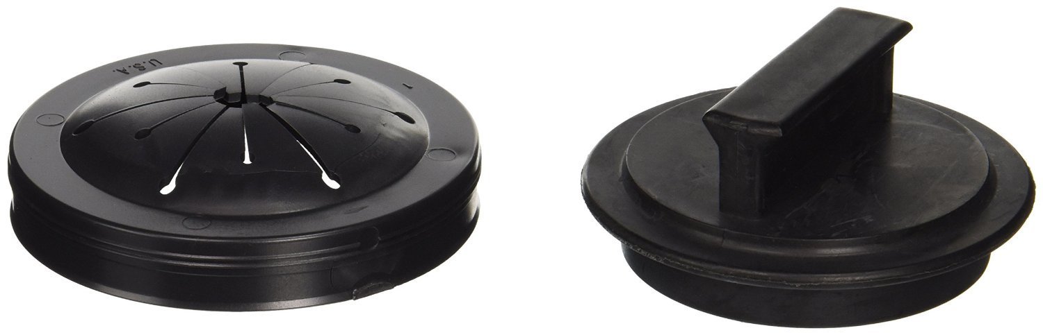 Waste King Black Disposer EZ Mount Garbage Disposal Stopper and Splash Guard for Sink Drain, 1025