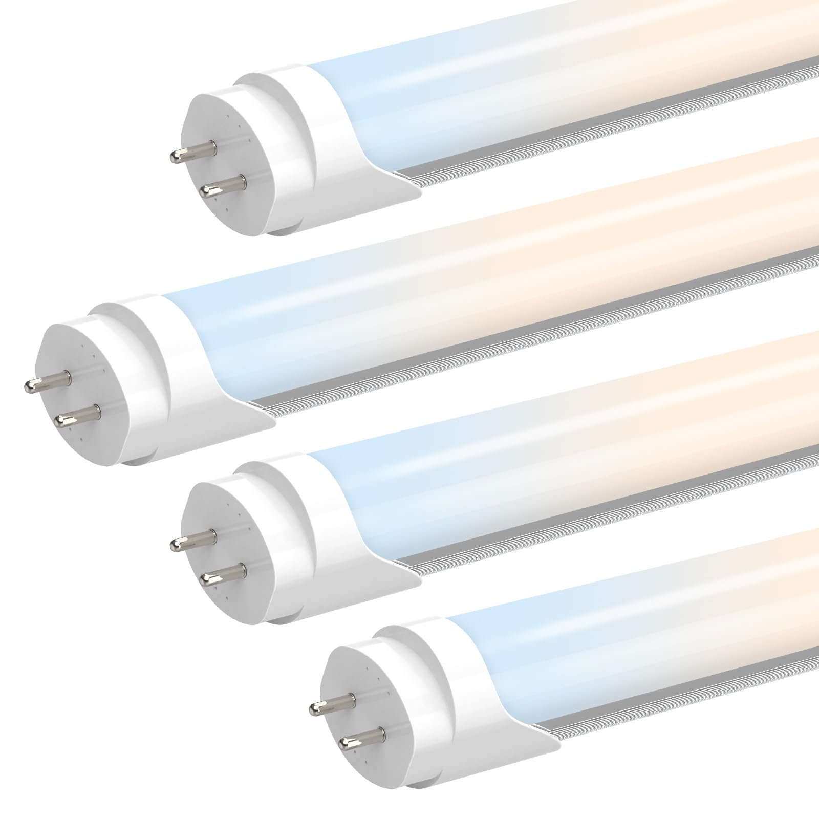 JESLED 4ft LED Light Bulbs, 24W, 6 Color Temperatures