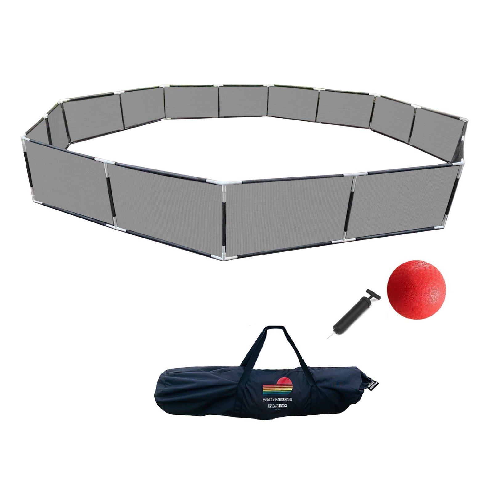 8/23/2026 ***NONFUNCTIONAL***
Portable Gaga Ball Pit Kit 15 FT Gaga Pit - Strong Nylon Mesh, Inflatable Gaga Ball, Pump & Carry Bag, Adult Ball Pit for Field Day Games & Physical Education Equipment