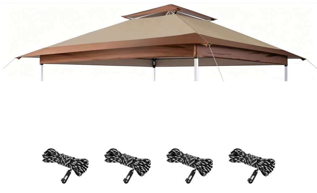 OZKUSA 12x12 Replacement Canopy Top - Beige Brown