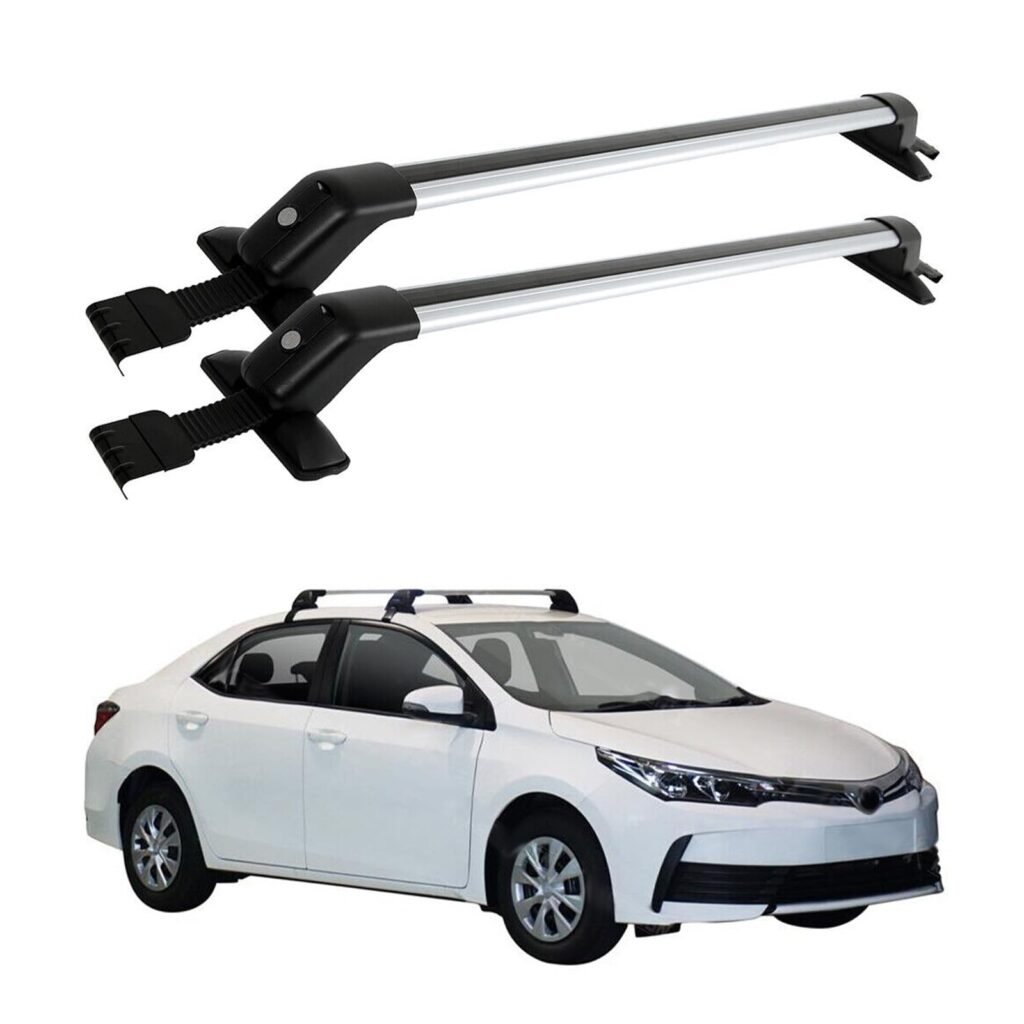Roof Rack Cross Bar Aluminum Luggage Kayak Carrier with LockFit for T0Y0TA Corolla 2000-2024