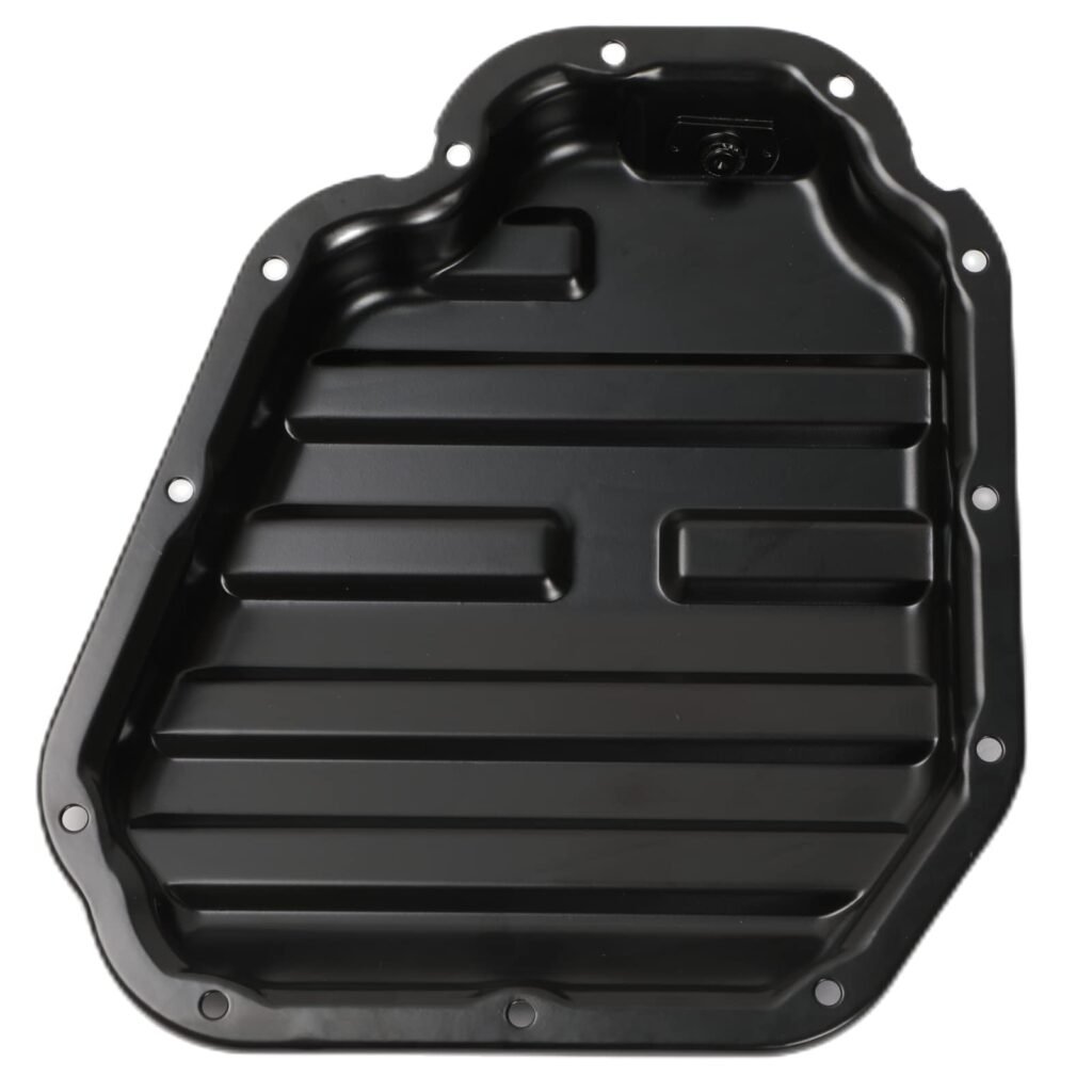 (2.5L ONLY) PuggBey Engine Oil Pan With Drain Plug Compatible With Nissan Altima L4 2.5L 2007-2013 Replace 11110JA01E NSP26A